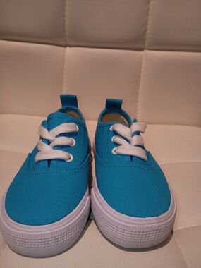 Opoee Kids Blue Canvas Lace-Up Shoes